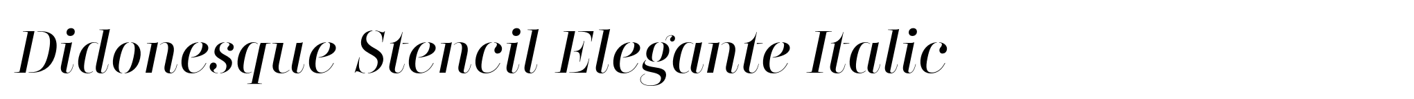 Didonesque Stencil Elegante Italic image